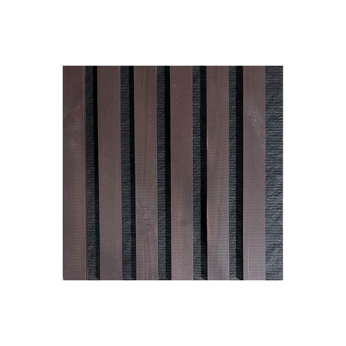 Panel de pared de madera natural 2700 x 300mm (Marrón-Negro)